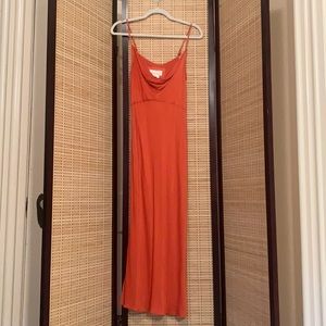 Anthropologie silk slip dress